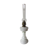 One-piece white opaline kerosene lamp