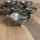 Vintage set of 6 small stainless steel bowls.