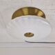 Large Mid-Century Italian Murano Swirl Glass Flush Mount, 1970s