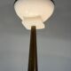 Venetian chandelier in white, black and green Murano glass sprinkled with gold, circa 1980
