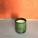 Candle placed in terracotta pottery