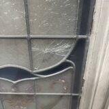 Art Deco stained glass transom window, circa 1900, 20th century