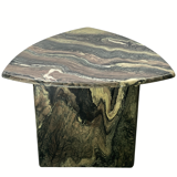 Cipollino marble kidney oval side table, Italy