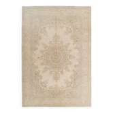 Tapis en laine vintage unique en son genre. Grand tapis turc fait main pour décoration de style ferme et campagne.