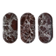 Oval marble plateau in Rosso Levanto