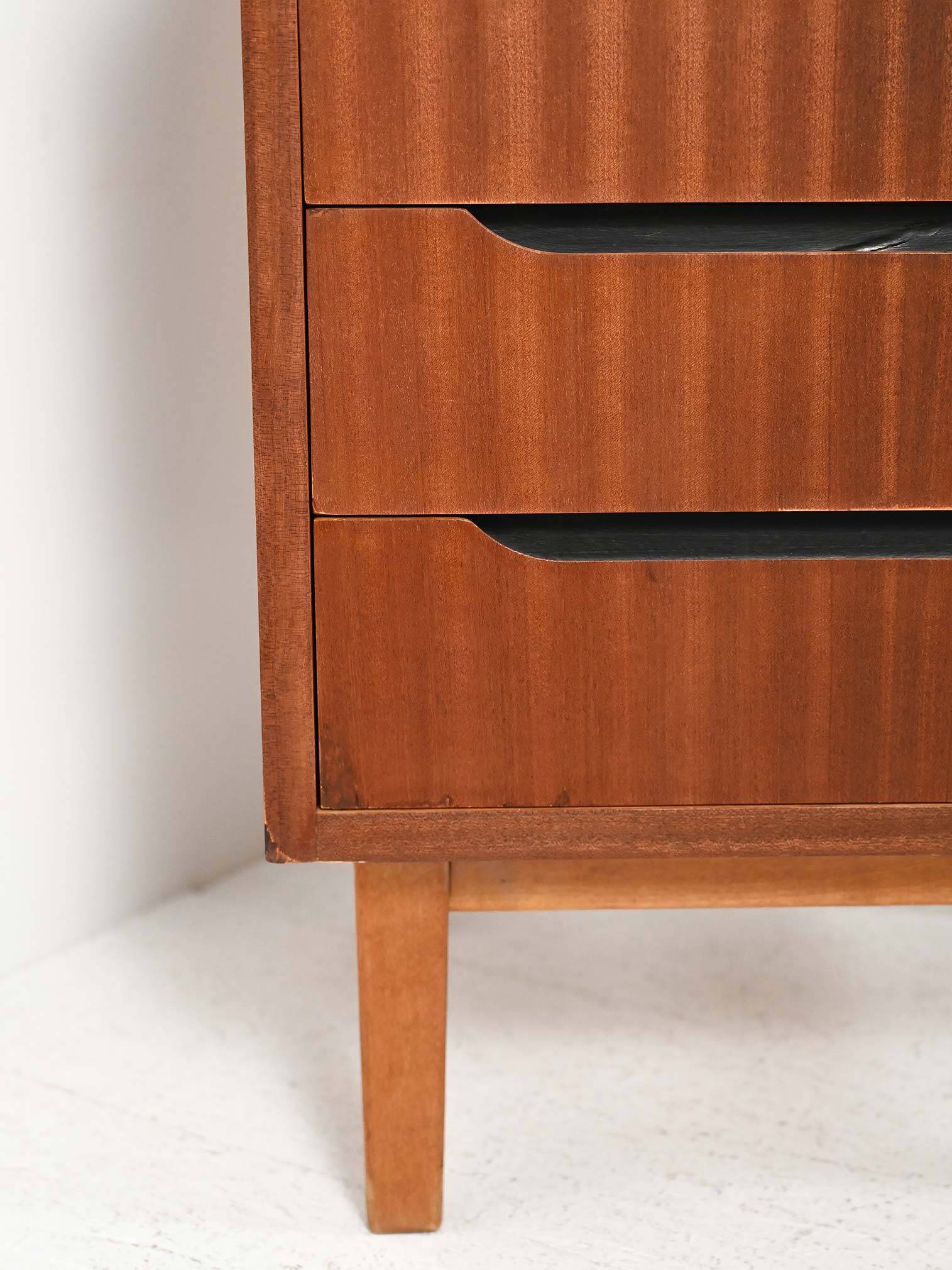 Scandinavian mahogany chest of drawers from the 1950s