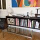 Chrome and glass coffee table from the 70s.