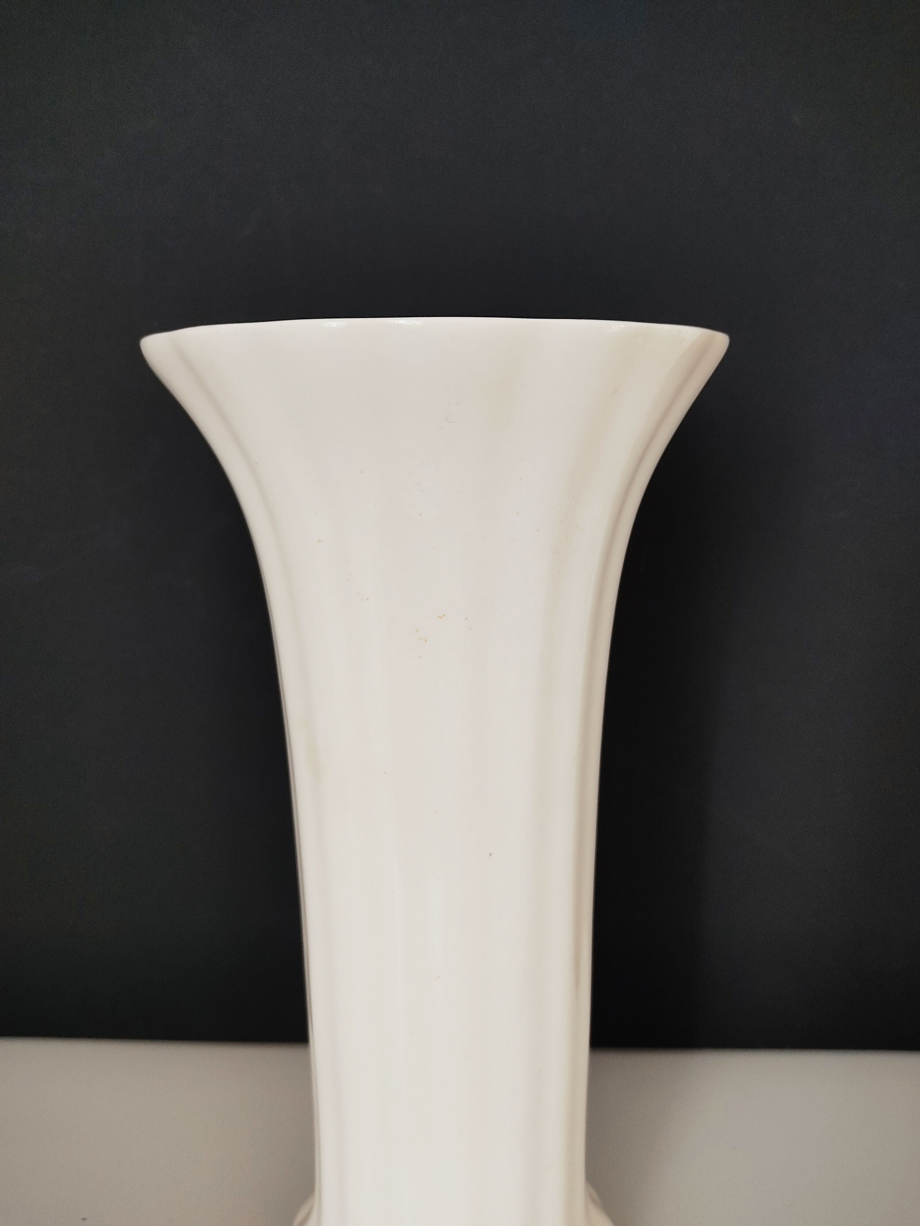 Royal vase Boch white earthenware