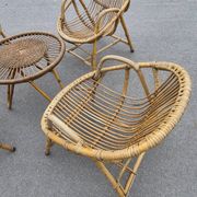 Vintage garden furniture in rattan