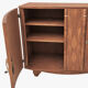 Art Deco curved walnut buffet with marquetry, 1930s