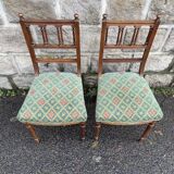 2 Napoleon III chairs with tapestry seats