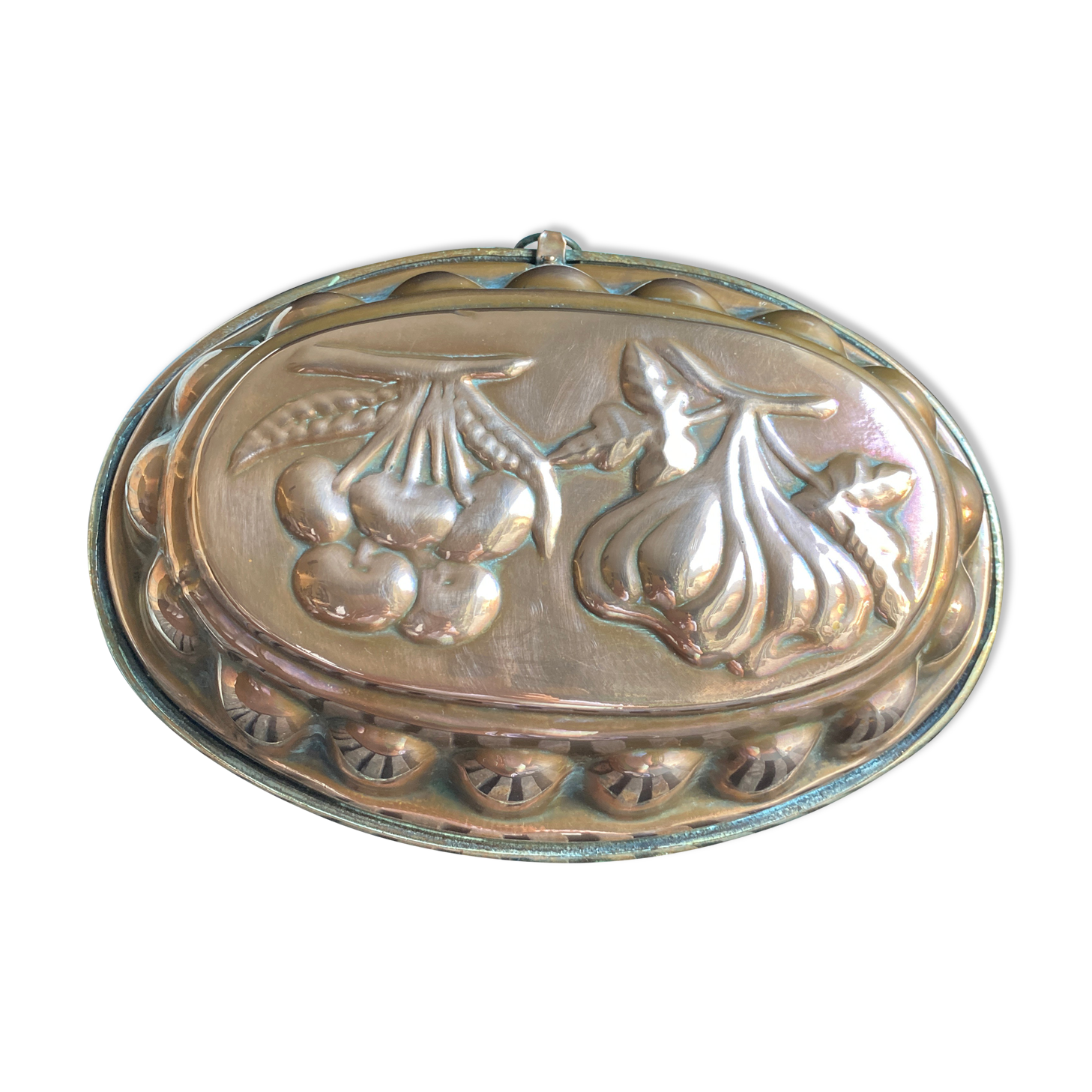 Old copper cake mold
