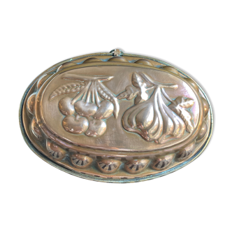 Old copper cake mold