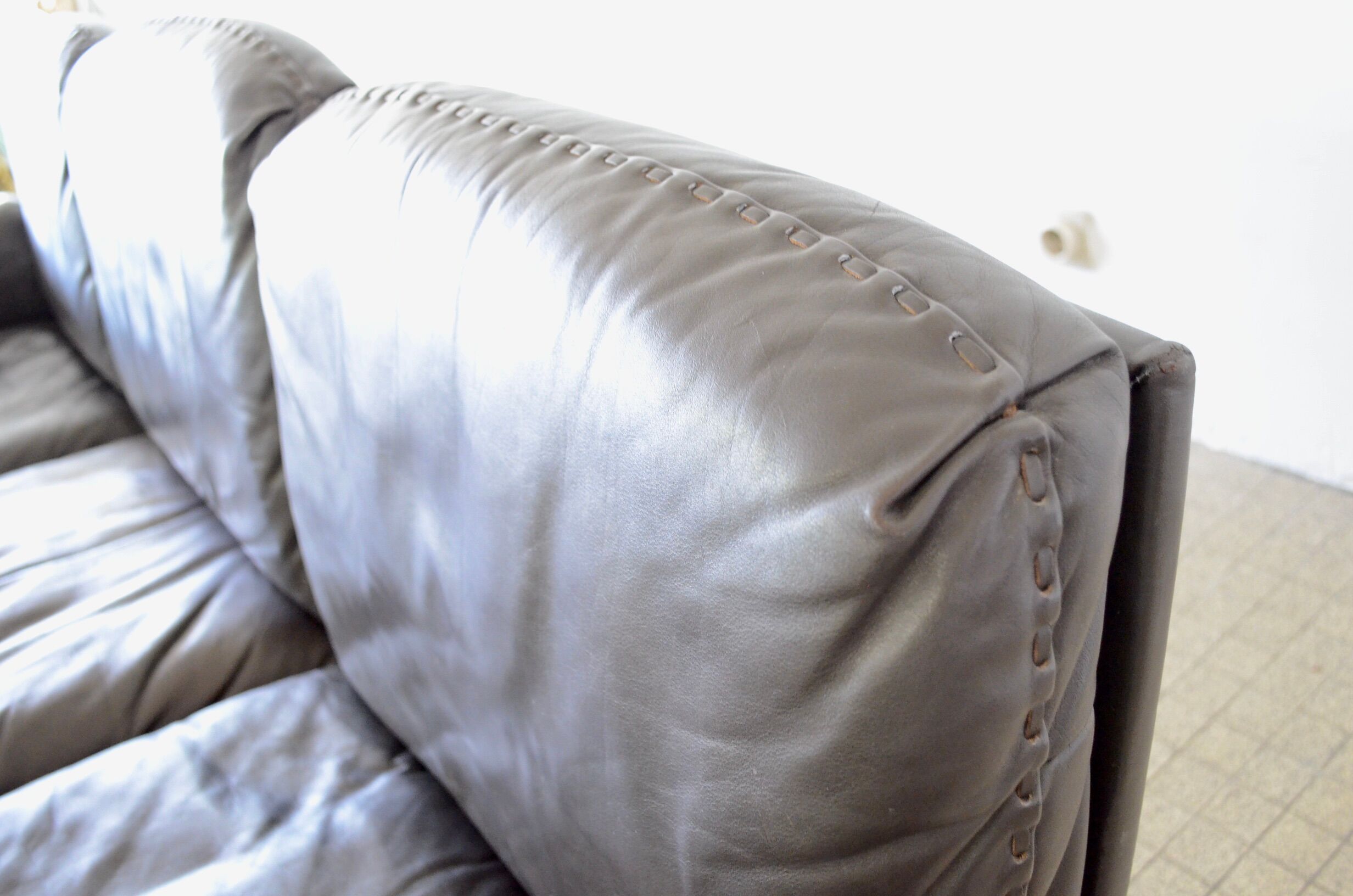 De Sede ds31 brown 3 seater leather sofa