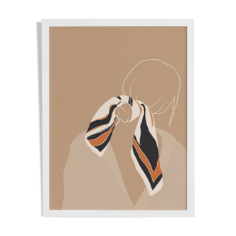 Illustration "The woman with the ribbon" by Noums Atelier