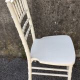 White wooden chairs