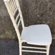 White wooden chairs