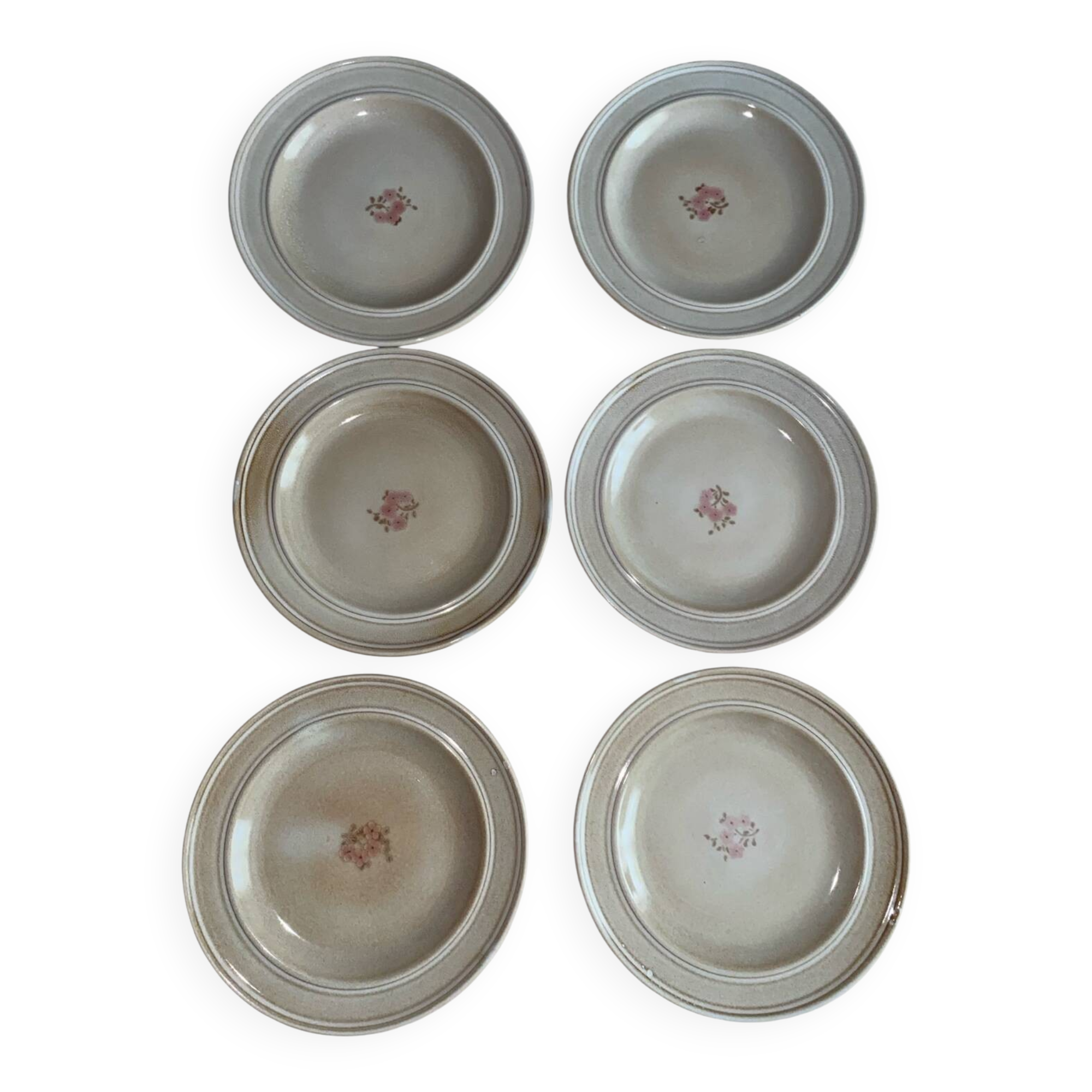 Lot de 6 assiettes à dessert faïencerie de Niderviller