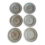 Lot de 6 assiettes à dessert faïencerie de Niderviller