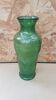 Old green molded glass vase vintage grape cluster decor