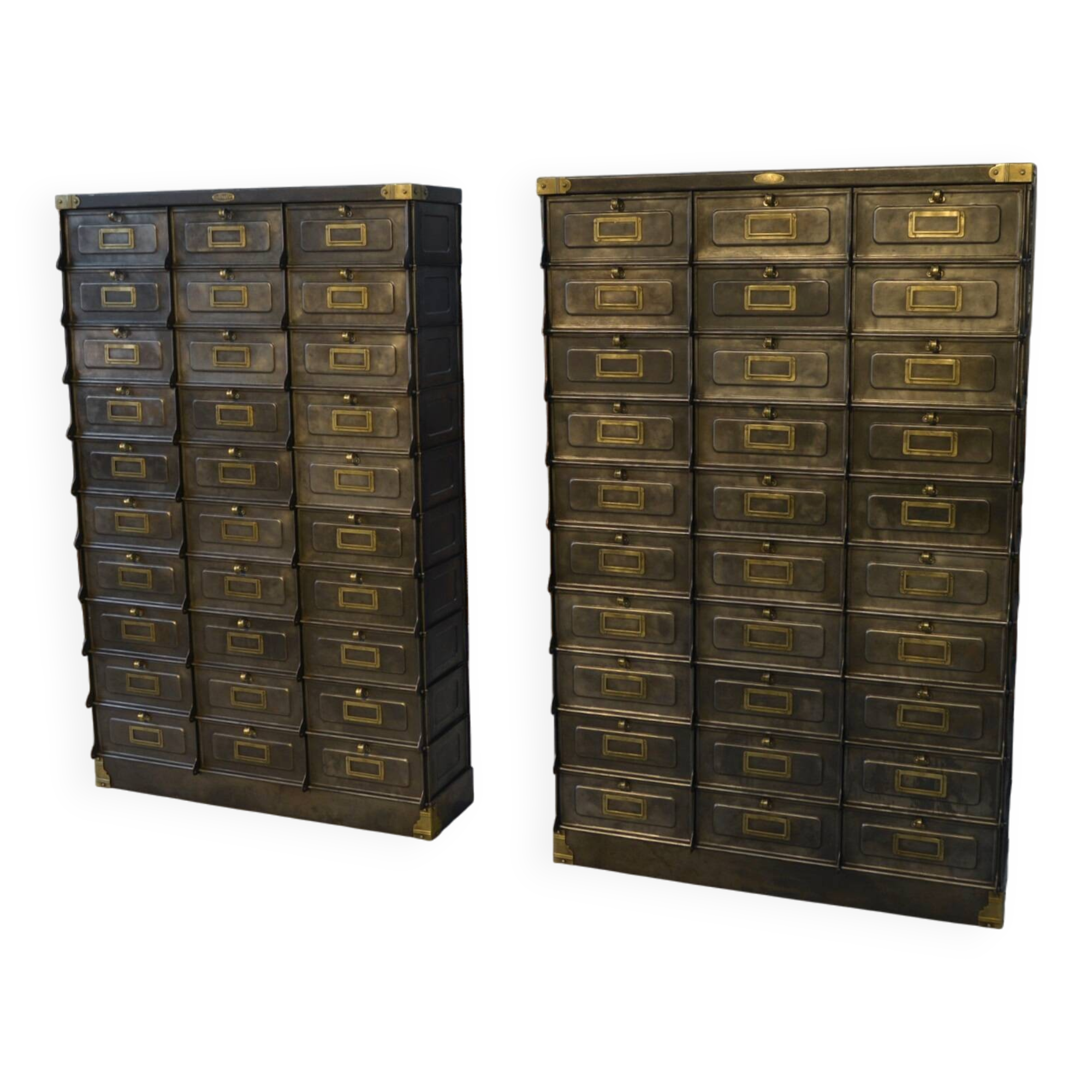 Pair of STRAFOR French cabinets with flaps, circa 1920s