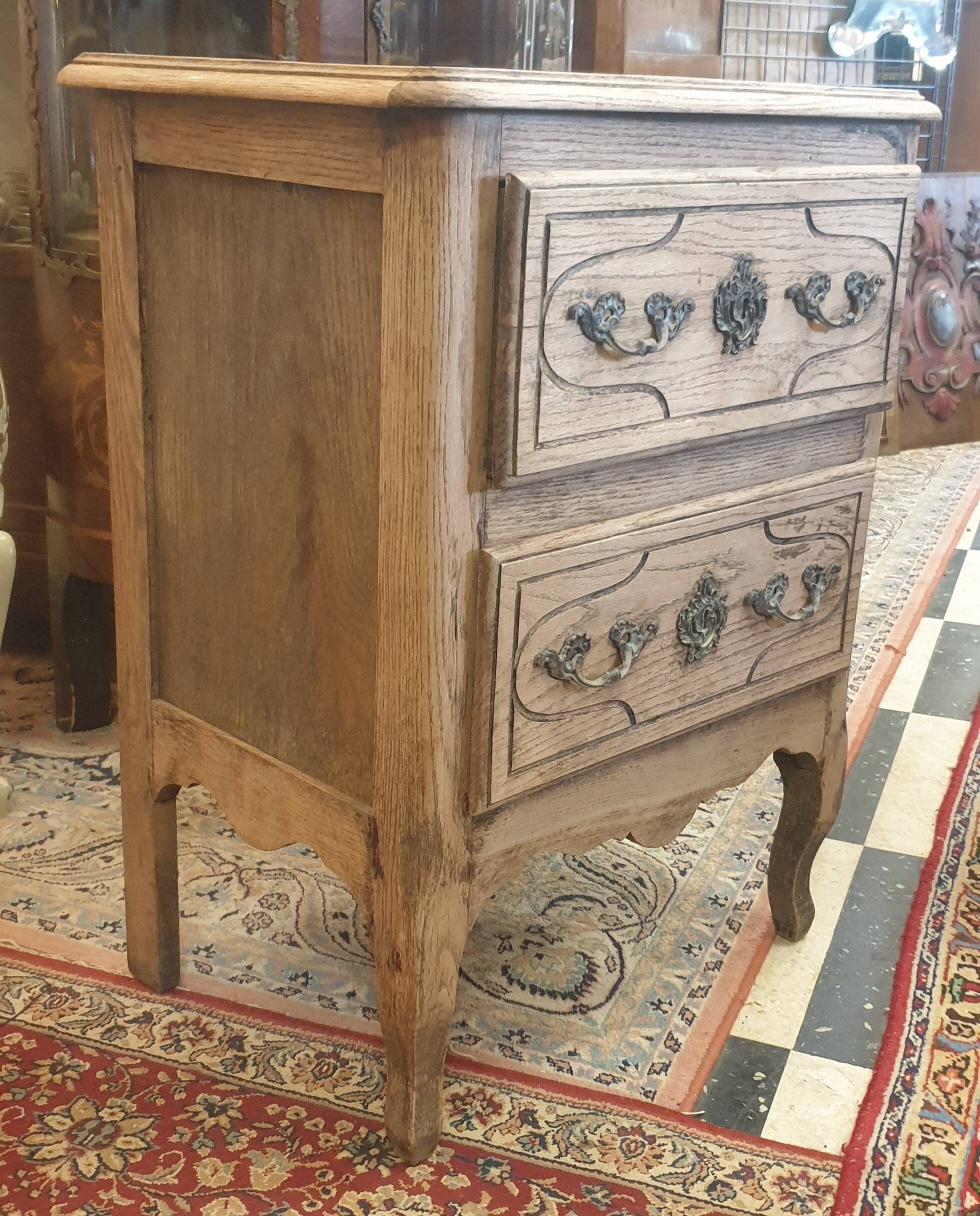 Vintage chest of drawers in natural wood