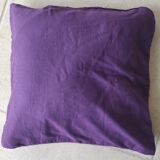 Vintage cushion made with multicolored crochet square shape