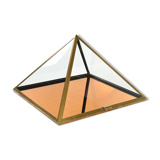 Brass pyramid display case