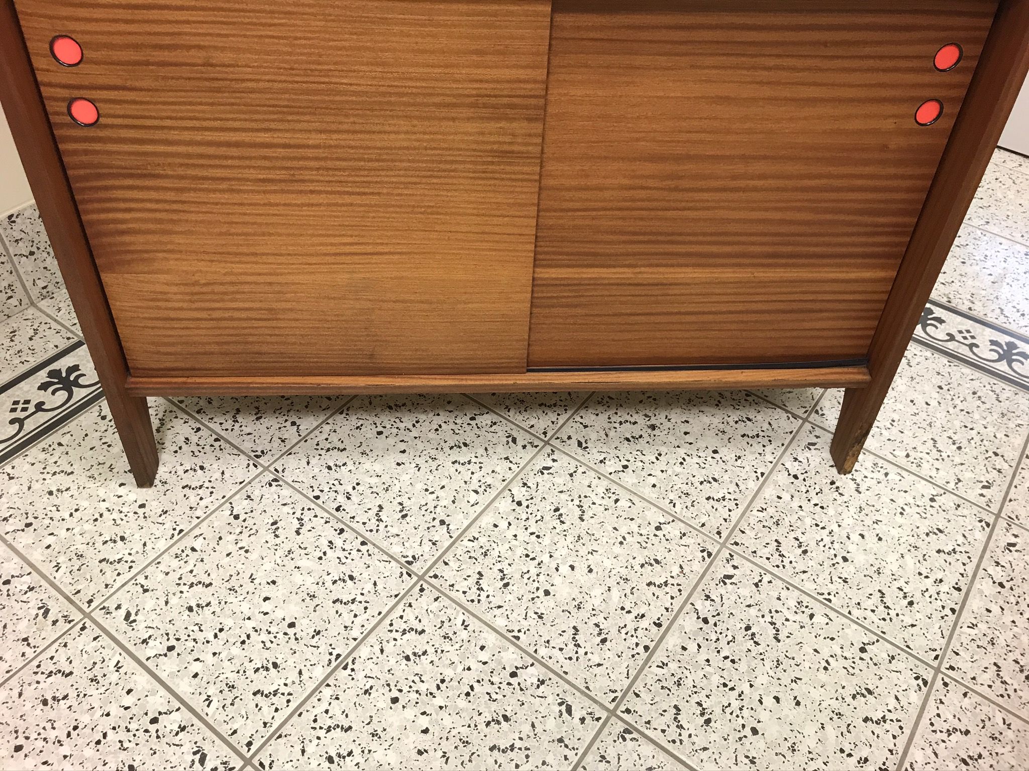 Bibliothèque buffet portes coulissantes 50's