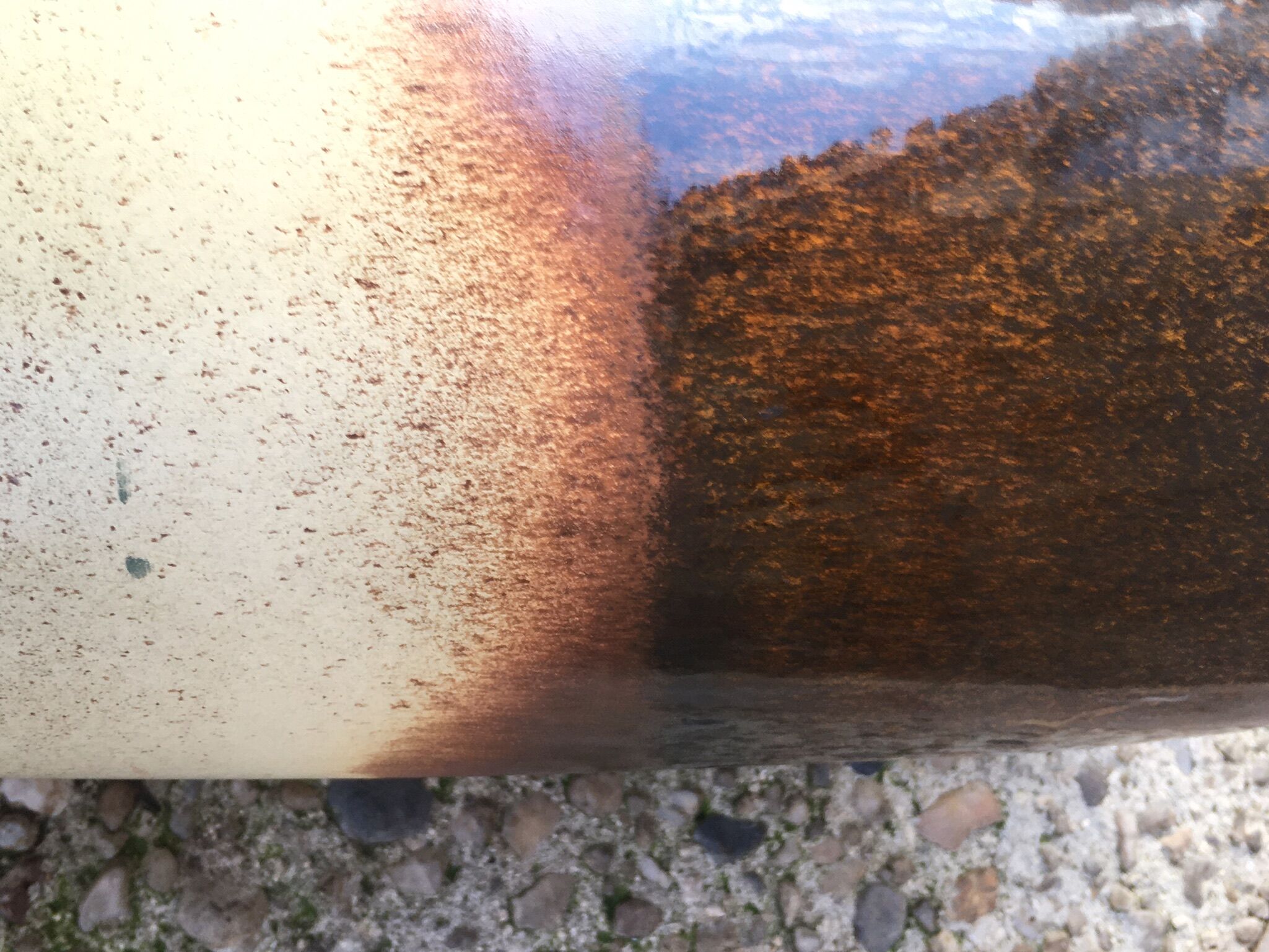 Vase from West Germany in degraded beige & brown