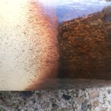 Vase from West Germany in degraded beige & brown