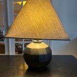 black ceramic lamp from the 80s