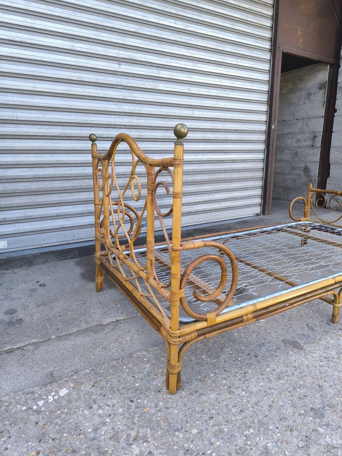 Rattan bed 1960