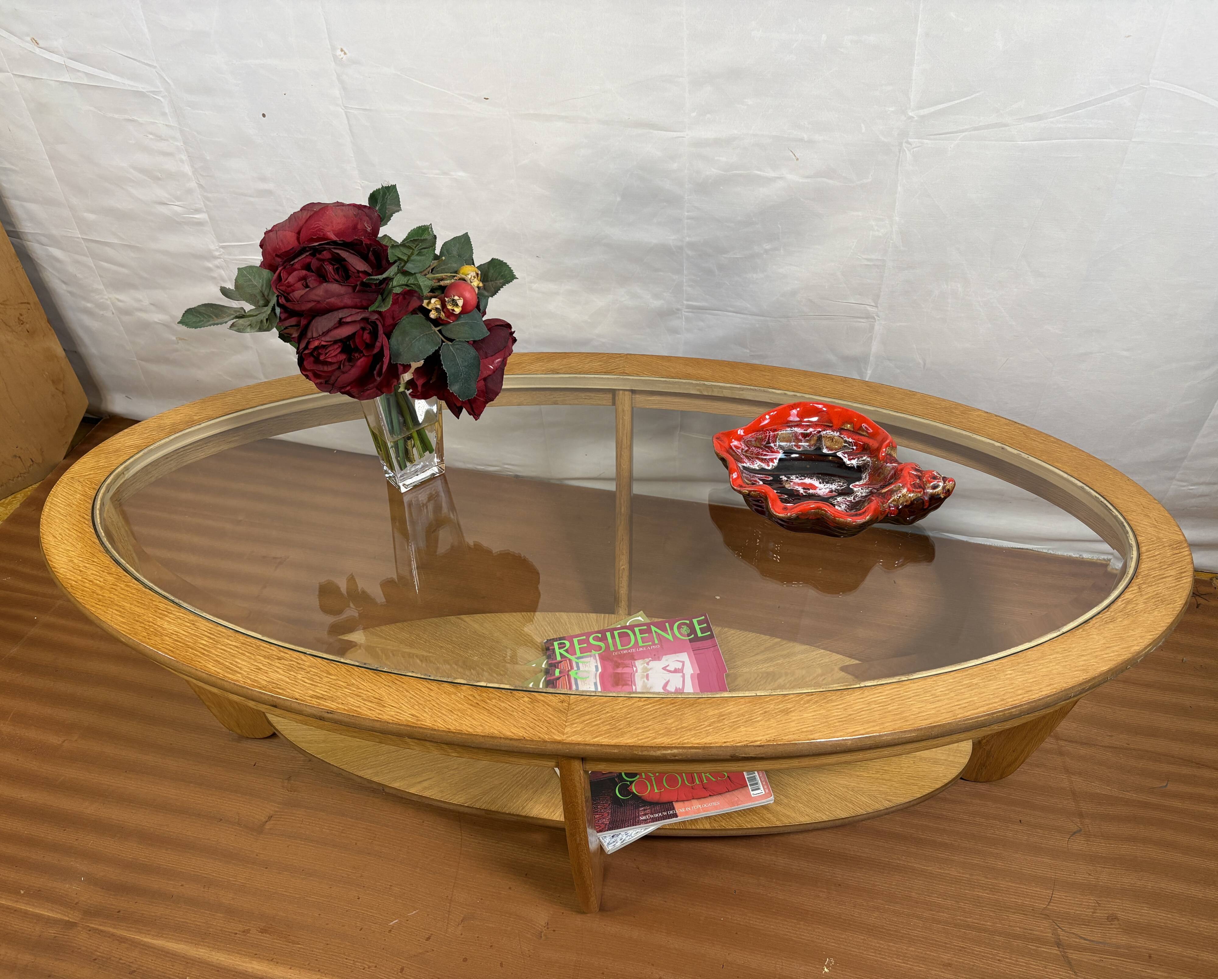 Mid-Century Retro Vintage Oak-Style Coffee Table by Nathan Furniture  Edged