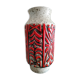 Red and white vintage keramik vase
