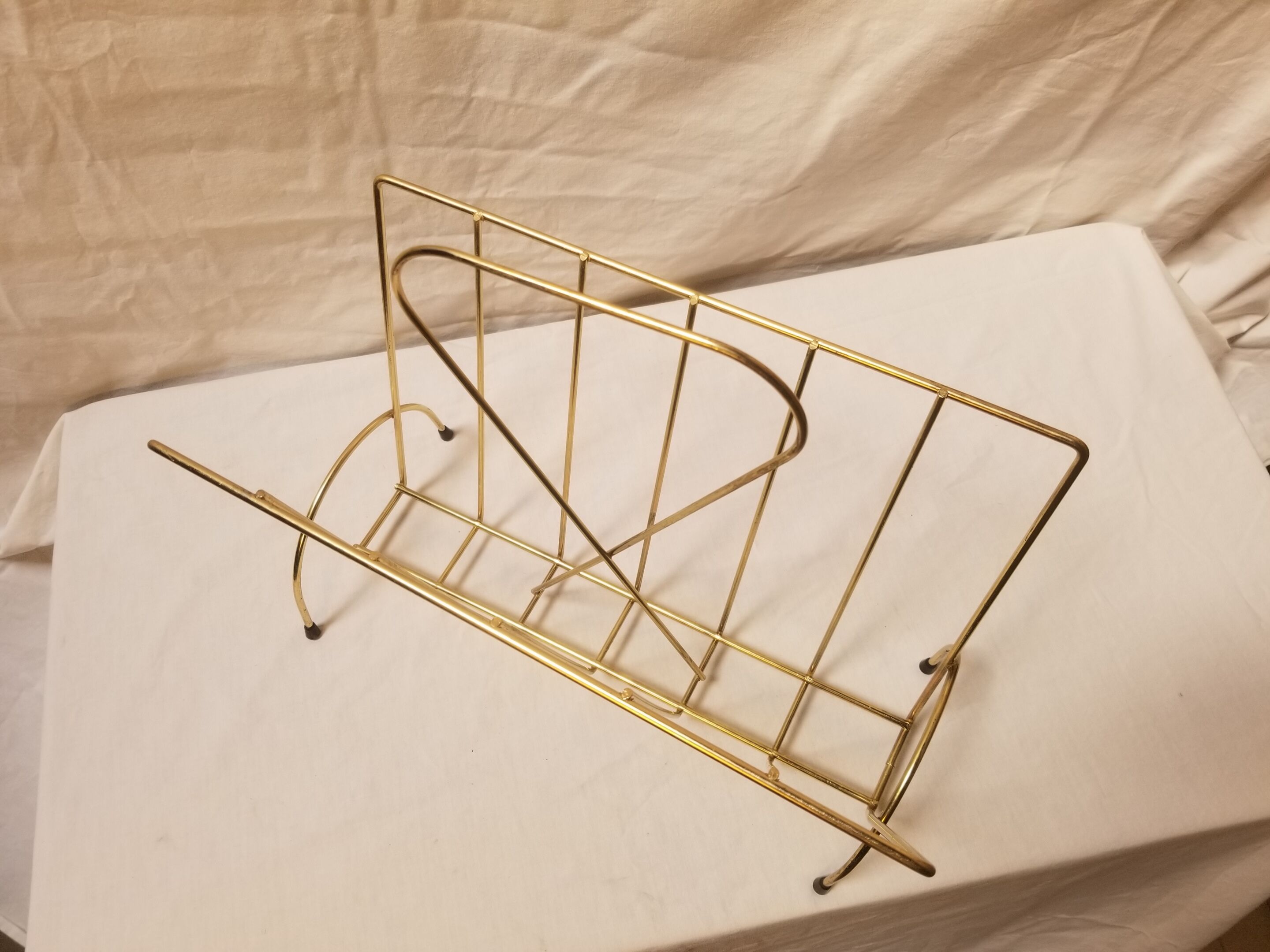 Magazine holder - brass magazine holder with - 60s