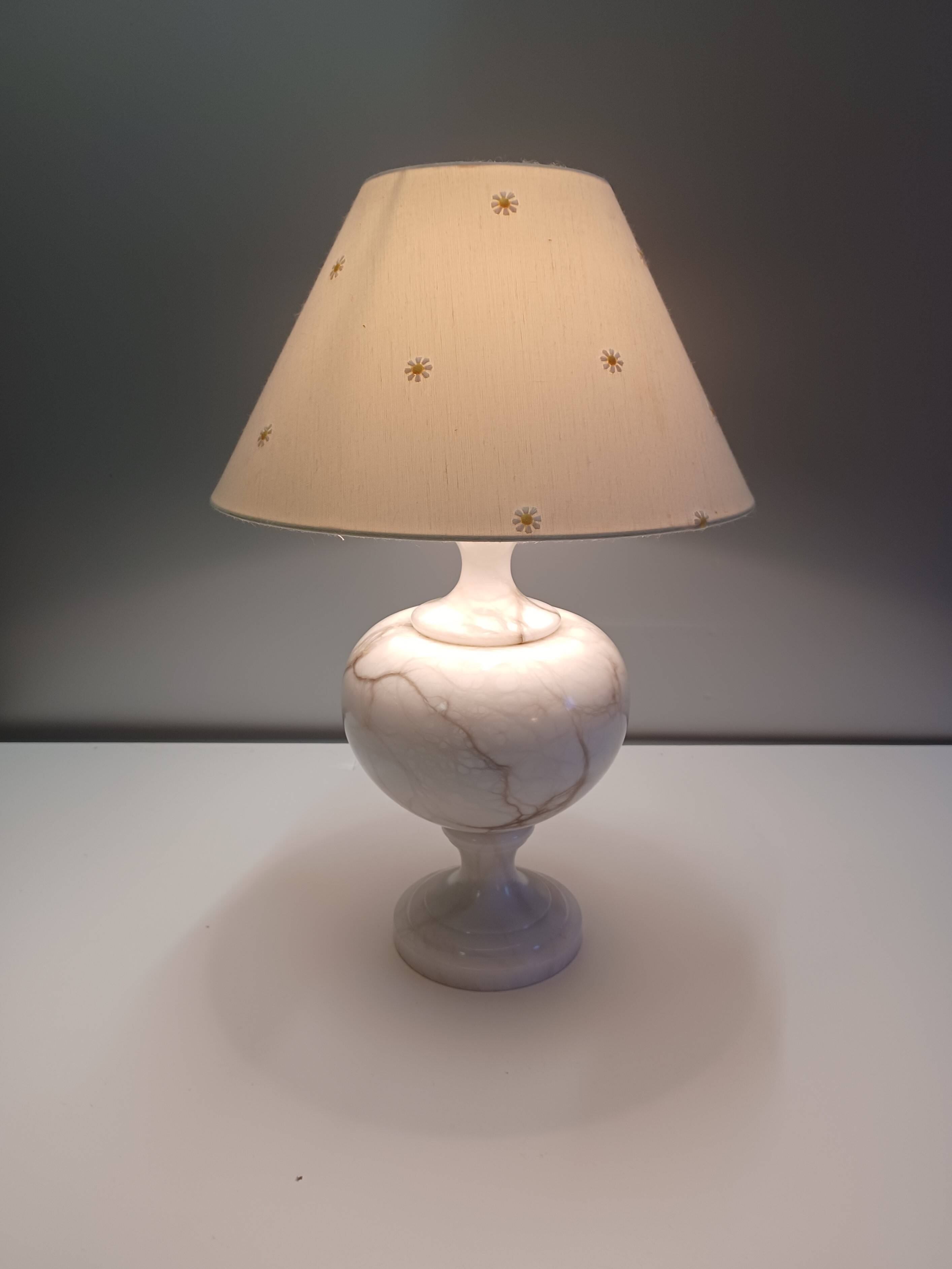 Vintage table lamp - Marble / onyx base - 1960