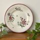 Antique Sarreguemines earthenware mignardise dish on a pedestal