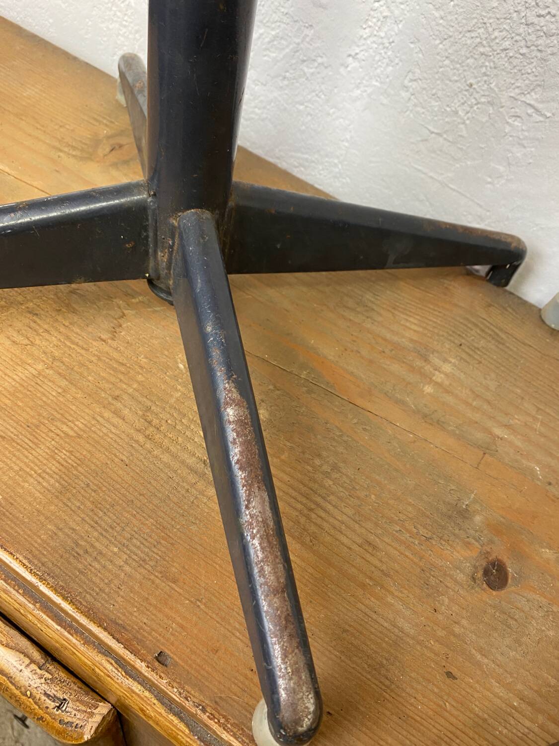 Two vintage industrial stools