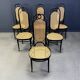 Thonet no. 207 dining chairs 'Long John', set of 6, 1985