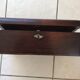 Large old cabinet in mahogany. Interior blonde wood.