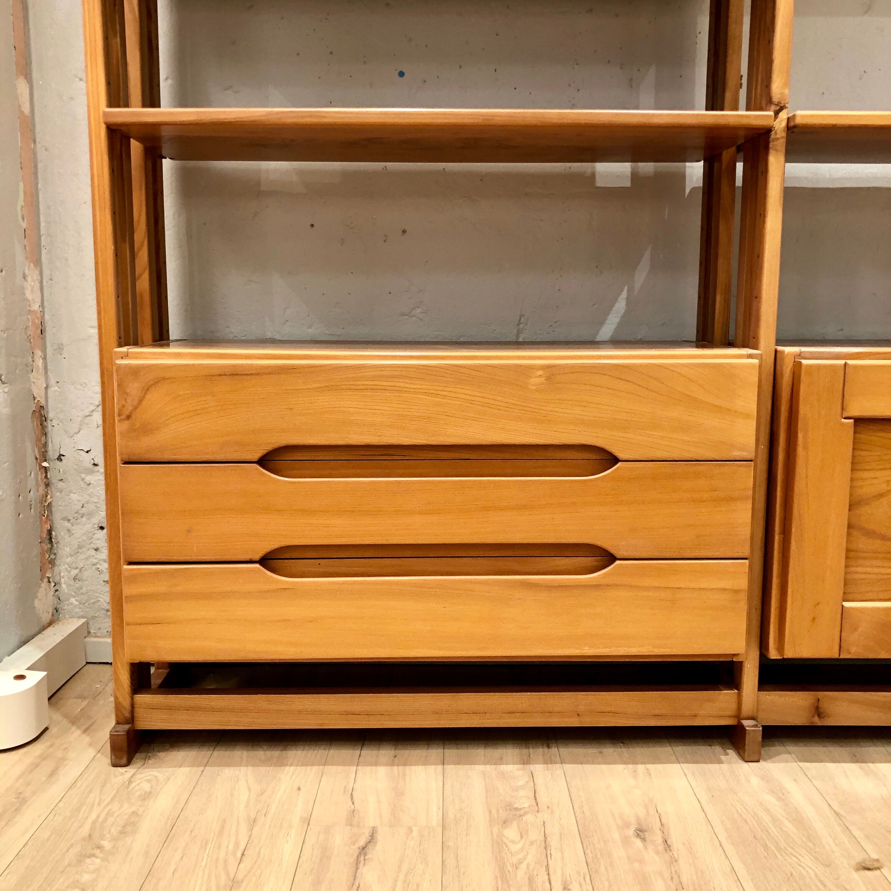 Regain 1970 modular library in solid elm