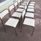 Set of 12 vintage Danish metal and fabric chairs