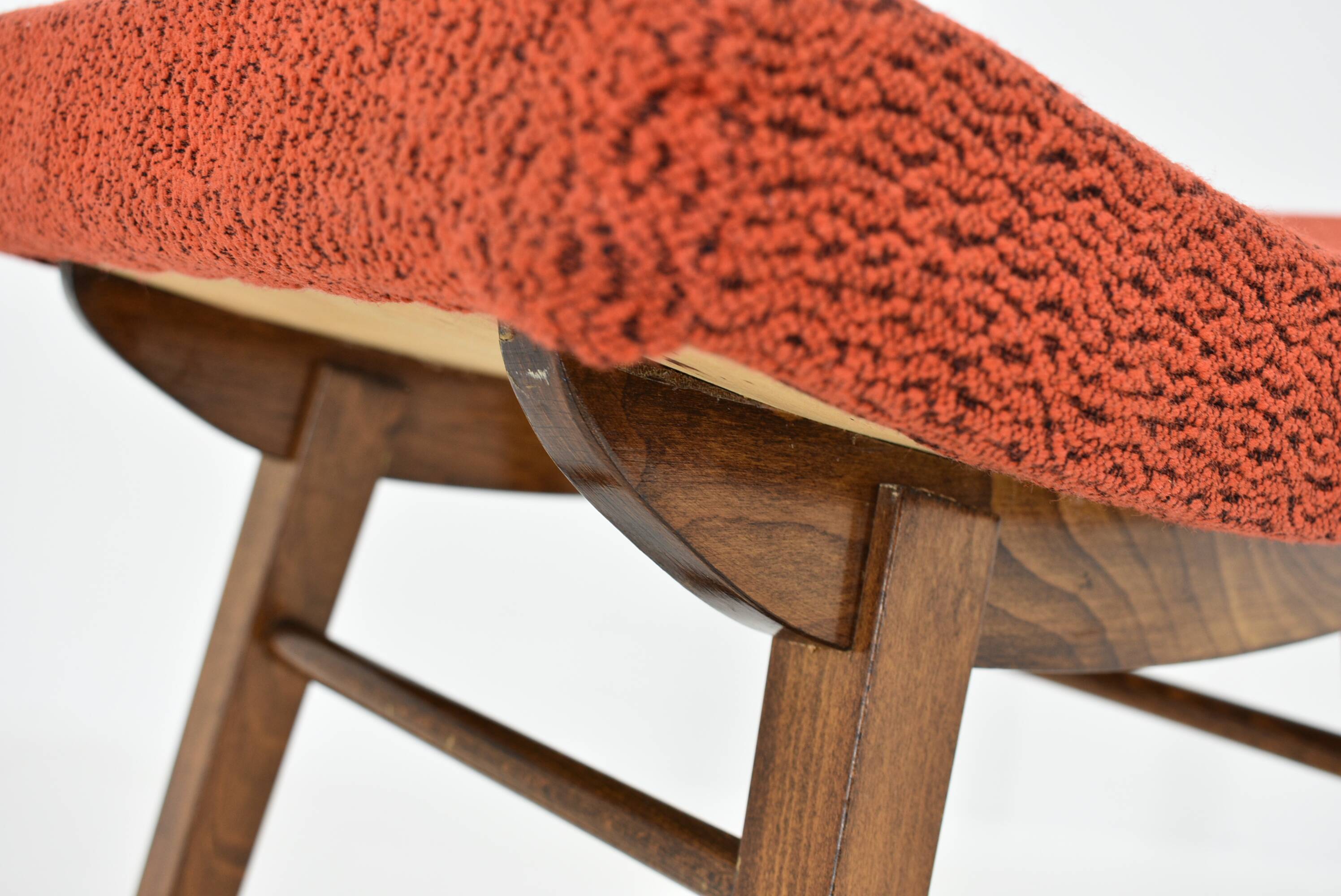 1980s Oak Stool, Czechoslovakia