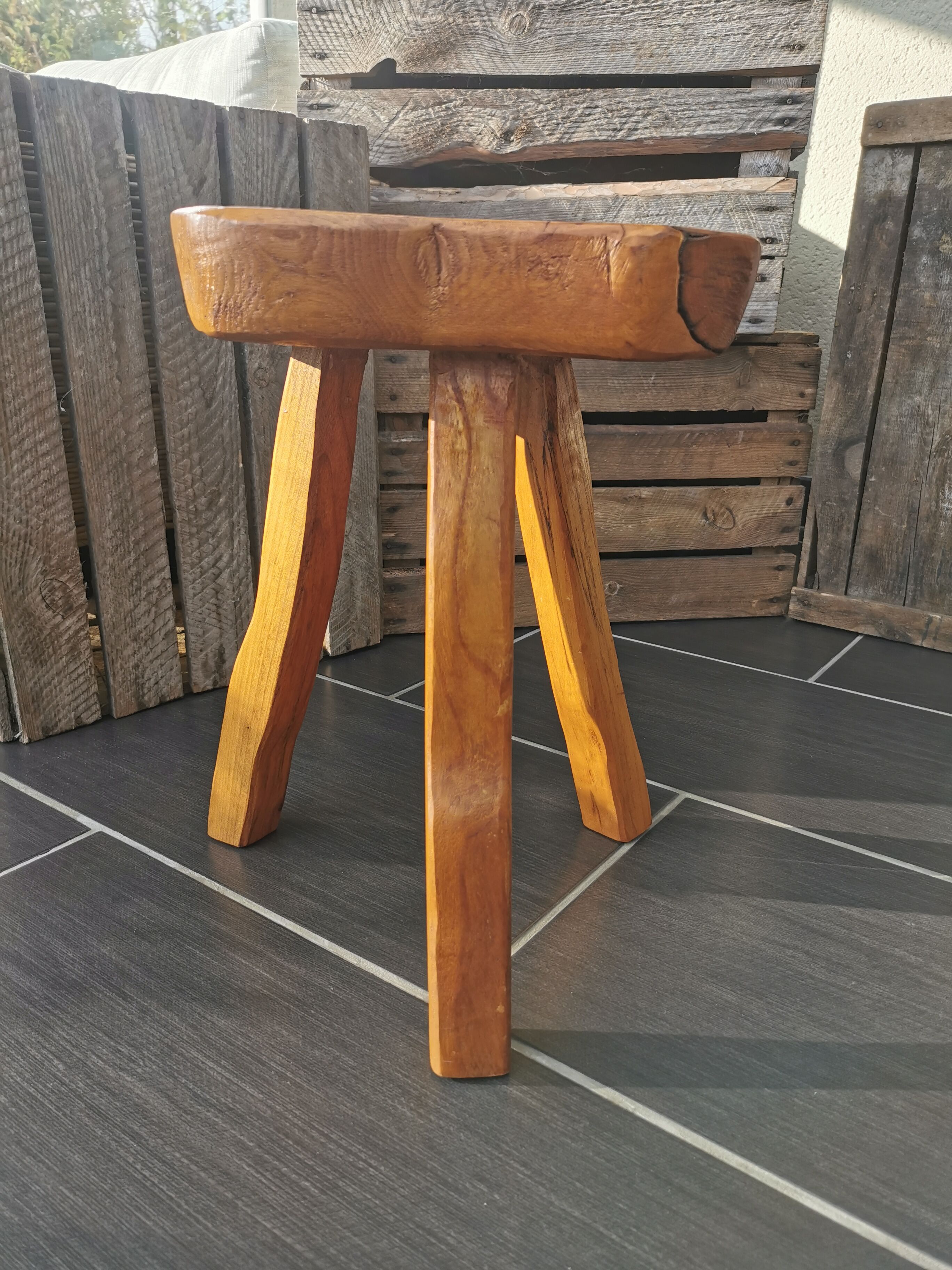 Brutalist tripod stool