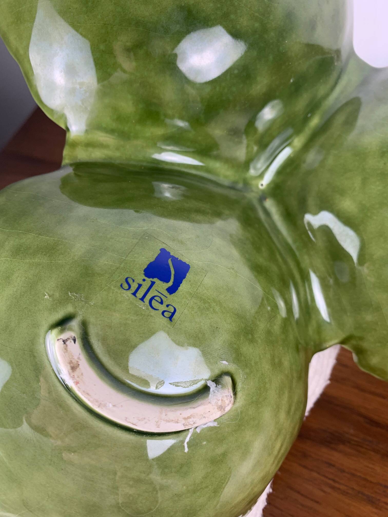 Green cabbage appetizer dish, SILEA, 3 compartments, ceramic