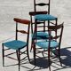 Ensemble de 4 chaises Campanino Chiavari pour Fratelli Levaggi 1950
