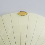 Mid-century wall or ceiling lamp made of glass with a graphic pattern