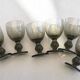 6 blown glass glasses and carafe 1960