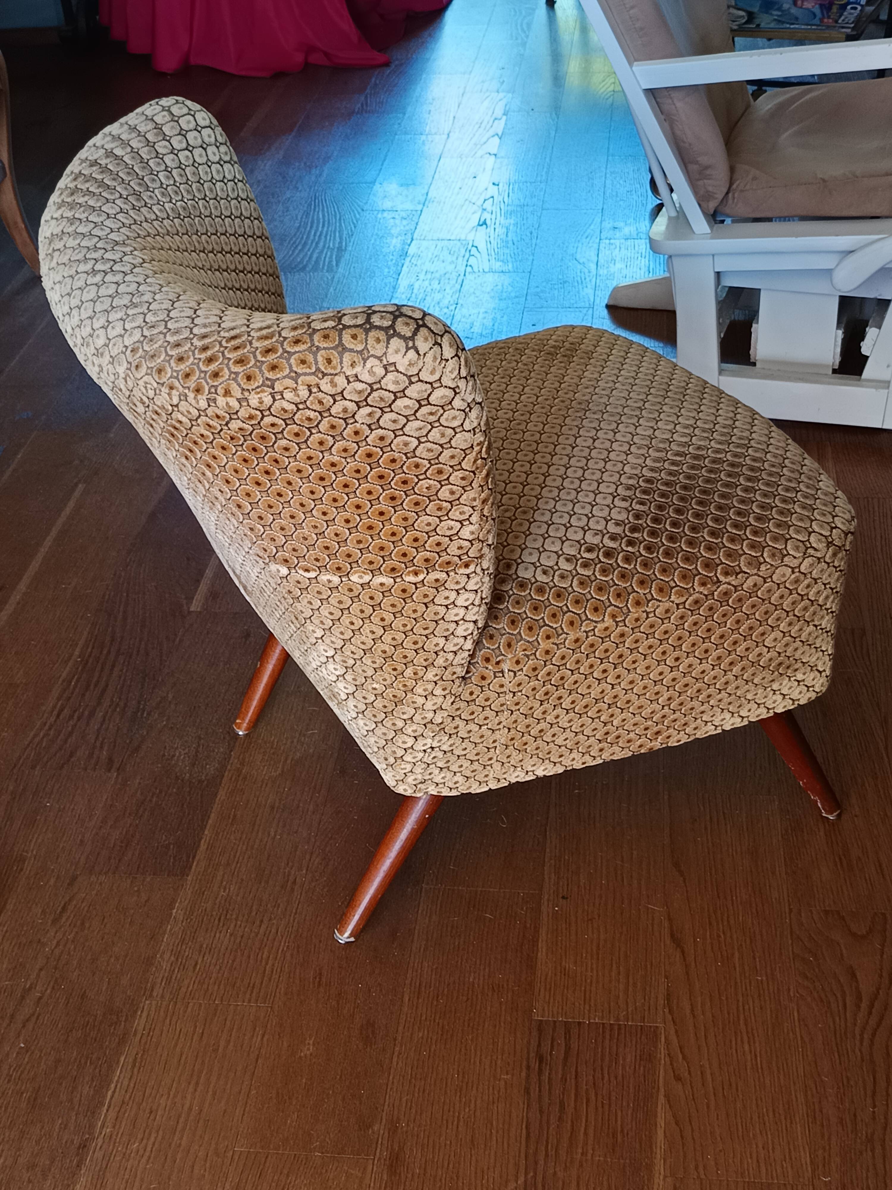 Vintage cocktail armchair from the 50s/60s – modernist Scandinavian style